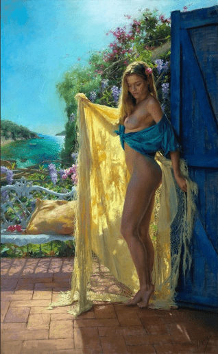 Vicente Romero Artist Signed 31 x 21 Limited Edition Canvas Giclee:"Magnifique"