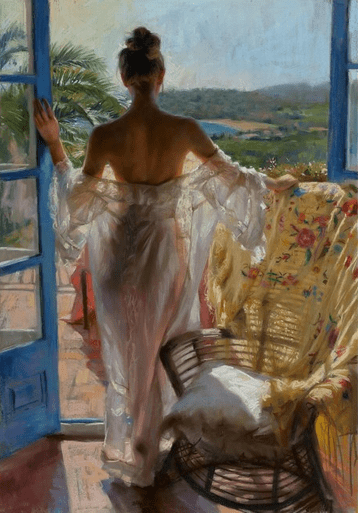 Vicente Romero Artist Signed 38 x 26.6 Limited Edition Canvas Giclee:"Another Day"