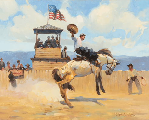 R. Tom Gilleon Artist Signed and Numbered Limited Edition Canvas Giclee:"Tail of My Short"