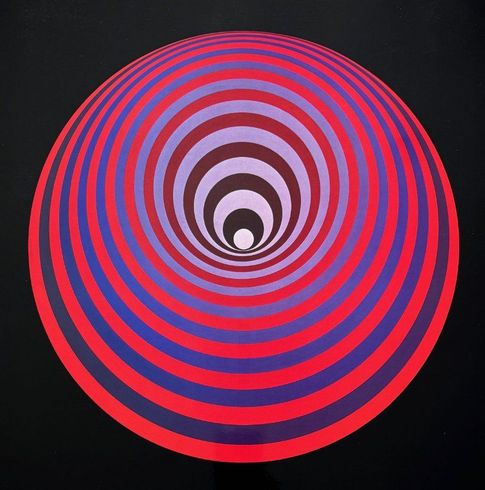 Victor Vasarely1974 Heliogravure Print Art 16x16" "OERVEGN" Victor Vasarely1974 Heliogravure Print Art 16x16" "OERVEGN"