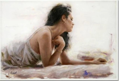 Vidan Signed and Numbered Giclee Canvas: "Apres Midnight"