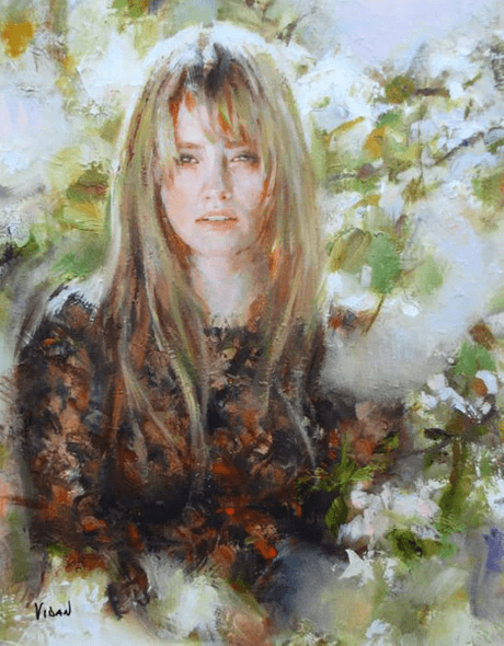 Vidan (Vittorio Dangelico) Limited Edition Giclée on Canvas: "Christine"