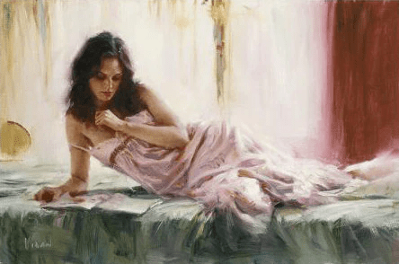 Vidan (Vittorio Dangelico) Limited Edition Giclée on Canvas: "In Repose"