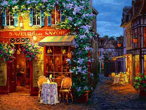 Viktor Shvaiko Artist Signed Limited Edition Hand Embellished Canvas Giclee:"Savoie"