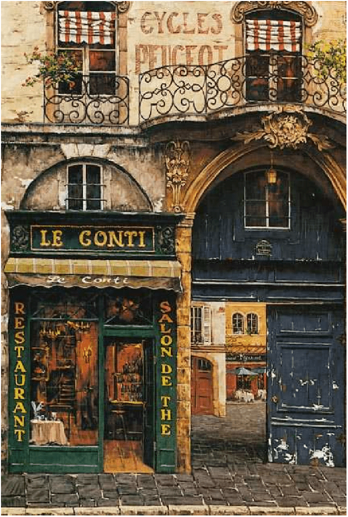 Viktor Shvaiko Artist Signed Limited Edition Serigraph on paper:"April In Paris - Paper"