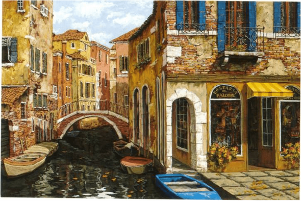 Viktor Shvaiko Artist Signed Limited Edition Serigraph on paper:"Autumn In Venice - Paper"