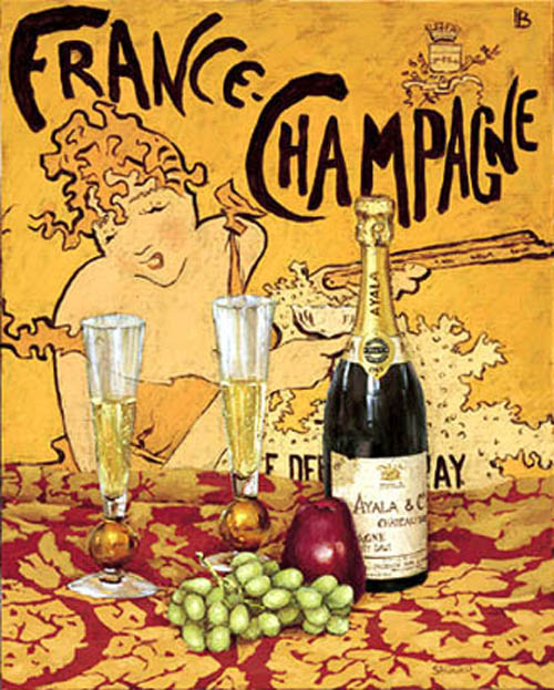 Viktor Shvaiko Limited Edition Hand Embellished Serigraph on Canvas: "Champagne for Two"