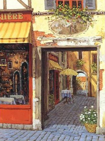 Viktor Shvaiko Limited Edition Hand Embellished Serigraph on Canvas: "La Feniere"
