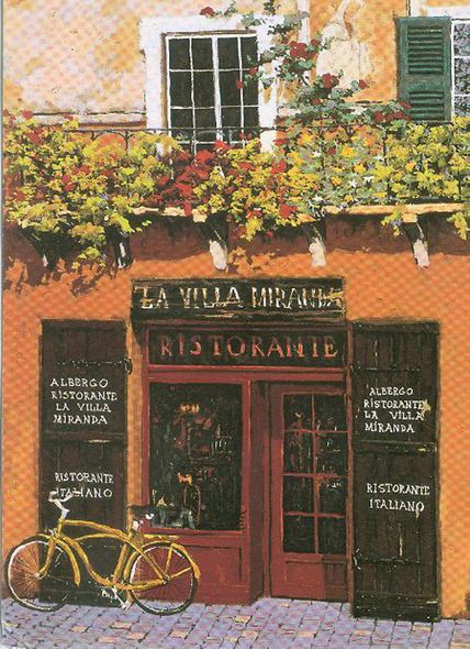 Viktor Shvaiko Limited Edition Hand Embellished Serigraph on Canvas: "La Villa Miranda"
