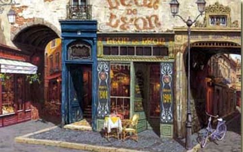 Viktor Shvaiko Limited Edition hand Embellished Serigraph on Canvas: "Leon de Lyon"