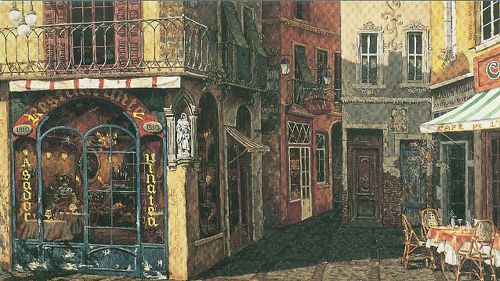 Viktor Shvaiko Limited Edition Hand Embellished Serigraph on Canvas: "Plaza del Correo Vejo -Canvas"