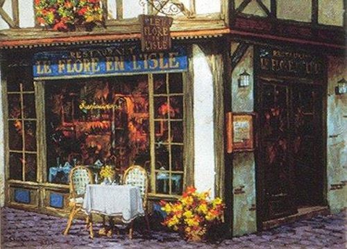 Viktor Shvaiko Limited Edition Hand Embellished Serigraph on Canvas: "Rendezvous"