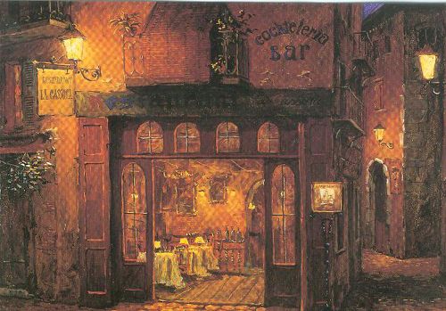 Viktor Shvaiko Limited Edition Hand Embellished Serigraph on Canvas: "Spanish Balcony"