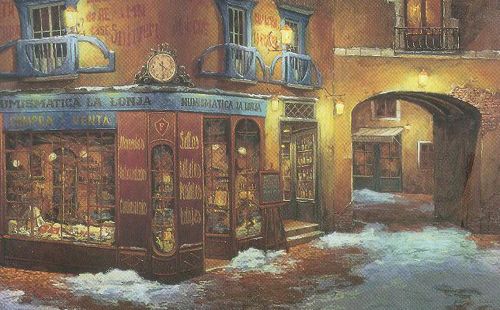 Viktor Shvaiko Limited Edition Serigraph on Paper: "Light on the Snow on Paper"