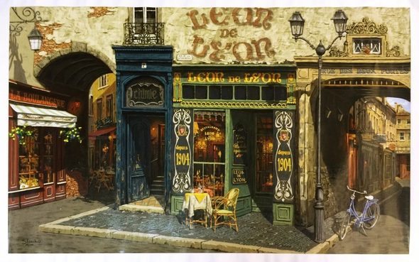 Viktor Shvaiko Signed Limited Edition Canvas Giclee: "Leon de Lyon"