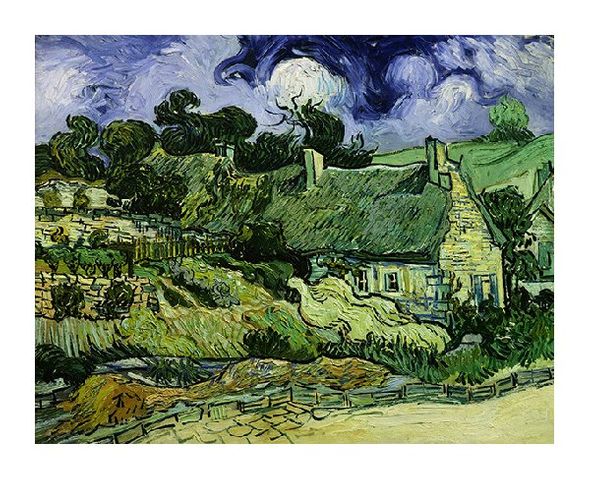 Vincent Van Gogh Fine Art Open Edition Gicl&eacute;e:"House with Straw Ceiling, Cordeville"