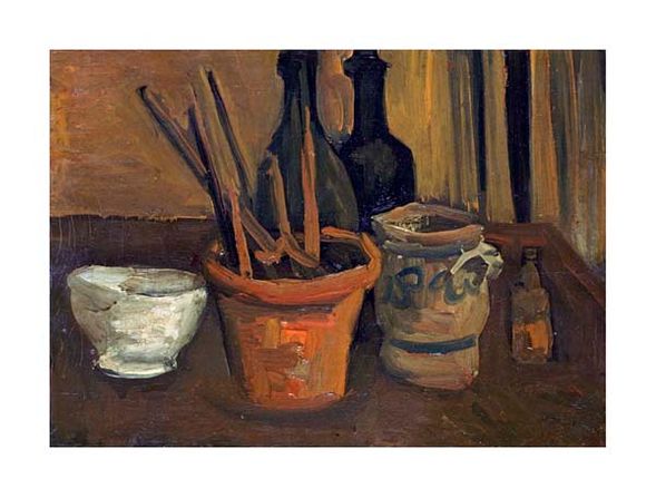 Vincent Van Gogh Fine Art Open Edition Gicl&eacute;e:"Still Life of Paintbrushes in a Flowerpot"