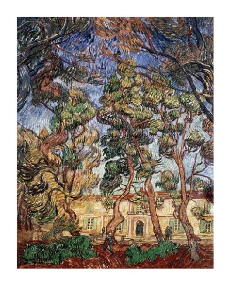 Vincent Van Gogh Fine Art Open Edition Gicl&eacute;e:"Trees in the Garden of Saint-Paul Hospital"