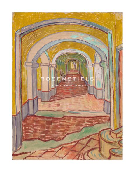 Vincent Van Gogh Hand Numbered Limited Edition Print on Paper :"Corridor in the Asylum"