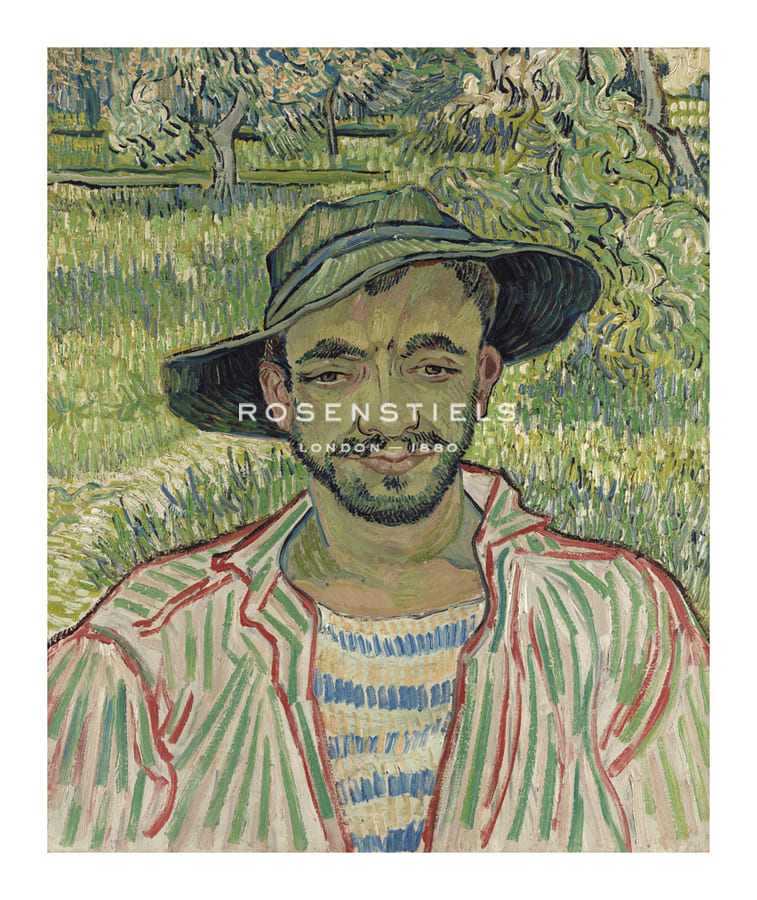 Vincent Van Gogh Hand Numbered Limited Edition Print on Paper :"Portrait of a Young Gardener, 1889"