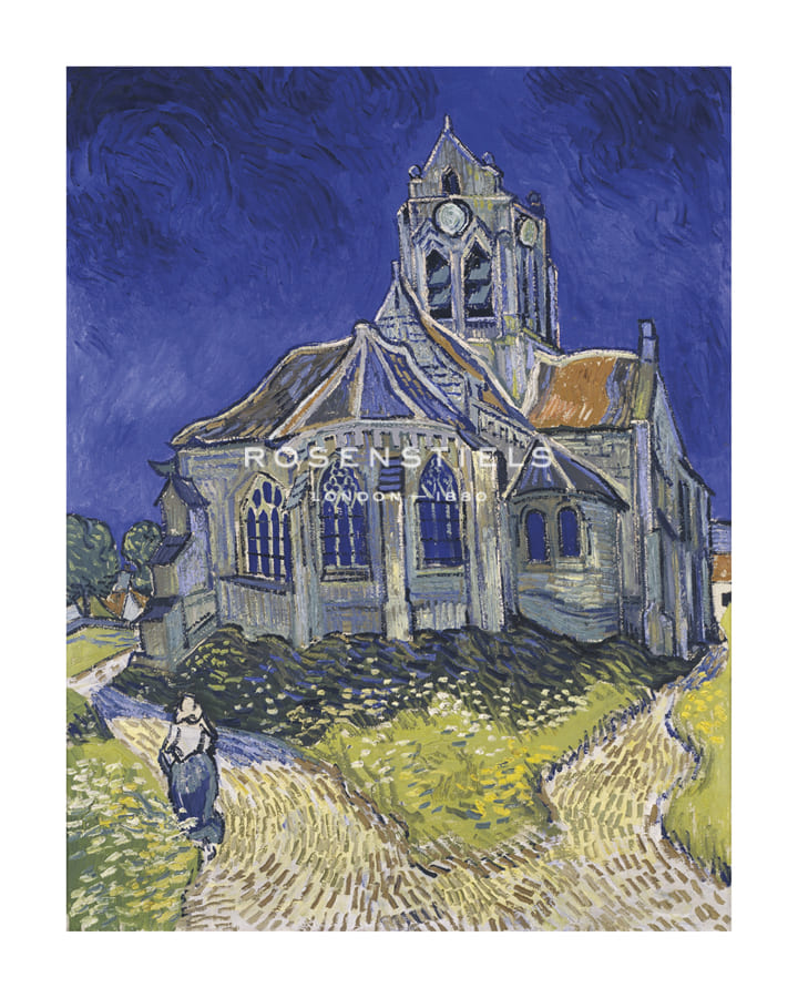 Vincent Van Gogh Hand Numbered Limited Edition Print on Paper :"The Church in Auvers-sur-Oise, View from the Chevet"