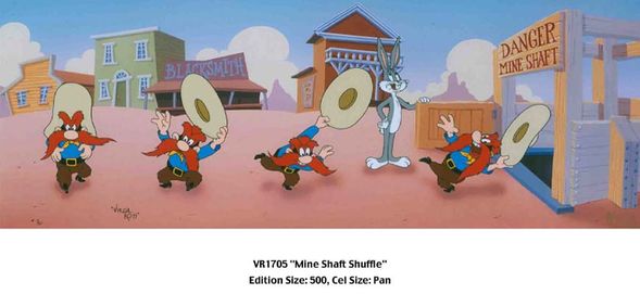 Virgil Ross Limited Edition Animation Art:"Mine Shaft Shuffle"