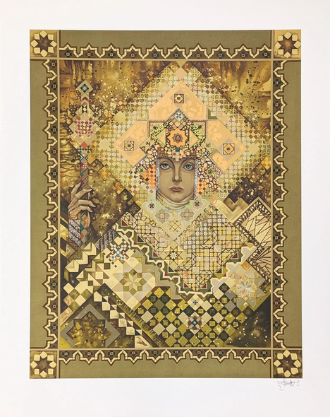 Vladimir Pronin Artist Signed Gold Foil Serigraph Print: "QUEEN of DREAMS"