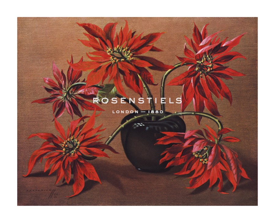 Vladimir Tretchikoff Hand Numbered Limited Edition Print on Paper :"Poinsettia"