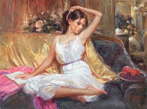 Vladimir Volegov Limited Edition Hand Embellished Giclee on Canvas: "Beauty"
