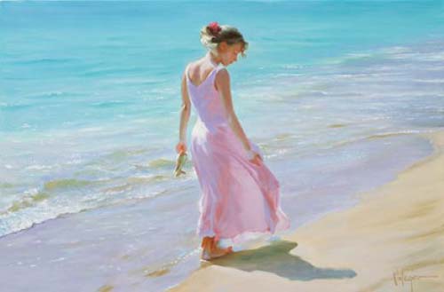 Vladimir Volegov 24x36 Limited Edition Hand Embellished Giclee on Canvas:"Pretty in Pink"