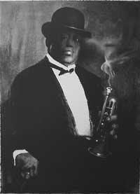 Waldemar Swierzy Hand Signed and Numbered Limited Edition Print:"King Oliver"