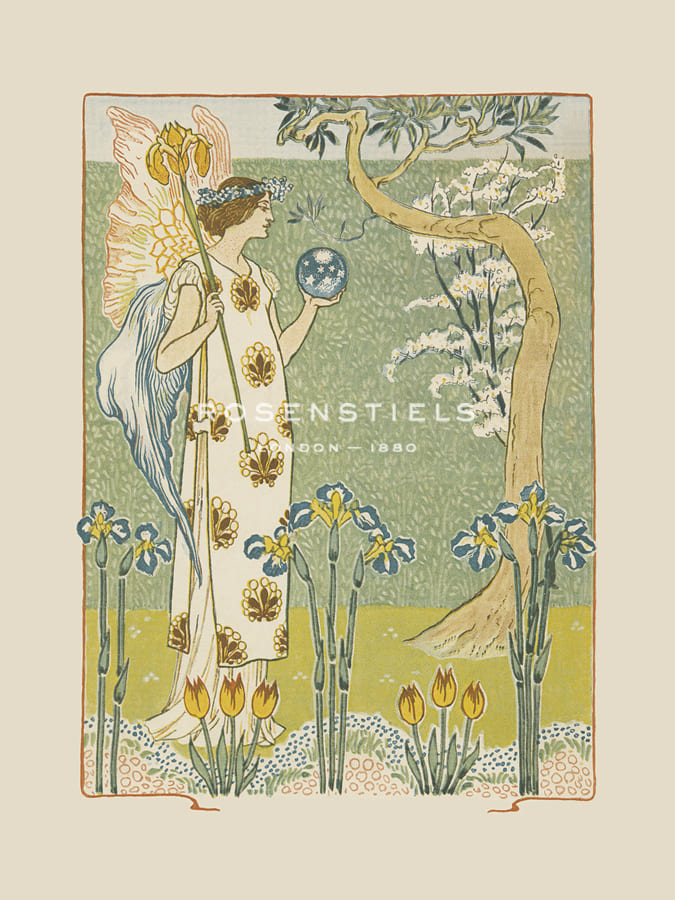 Walter Crane Hand Numbered Limited Edition Print on Paper :"A Floral Fantasy"