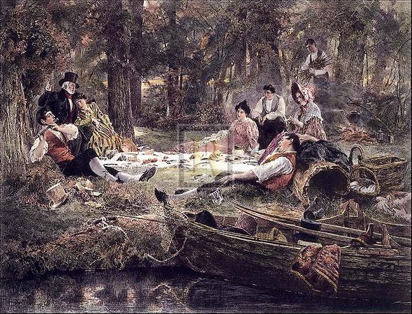 Walter Dendy Sadler Artist Hand Colored Copper Plate Printed Atelier Print:"A Summer's Day"