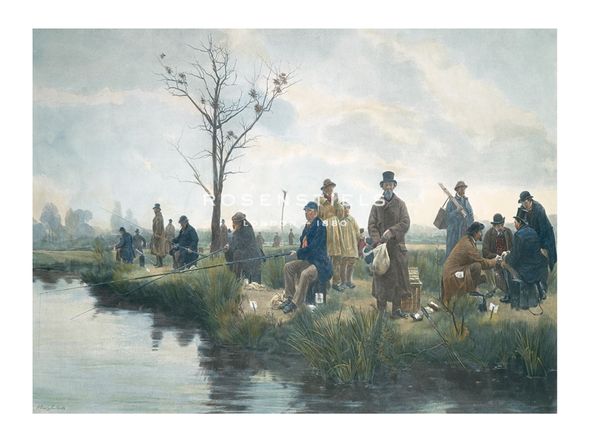 Walter Dendy Sadler Hand Numbered Limited Edition Print on Paper :"A Pegged-Down Fishing Match"