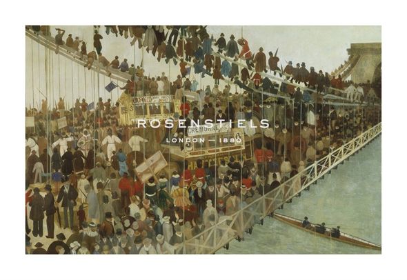 Walter Greaves Hand Numbered Limited Edition Print on Paper :"Hammersmith Bridge on Boat Race Day, 1862"
