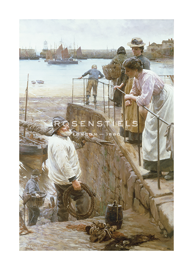 Walter Langley Hand Numbered Limited Edition Print on Paper :"Between the Tides"