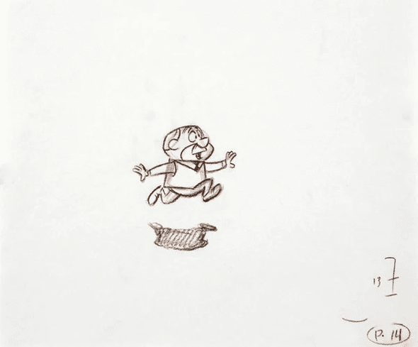 Walter Lantz (1899-1994) Original Pencil Production Drawing on Studio Animation Paper: "Untitled"