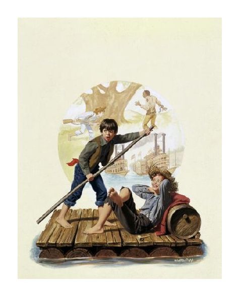 Walter Popp Fine Art Open Edition Gicl&eacute;e:"Huckleberry Finn"