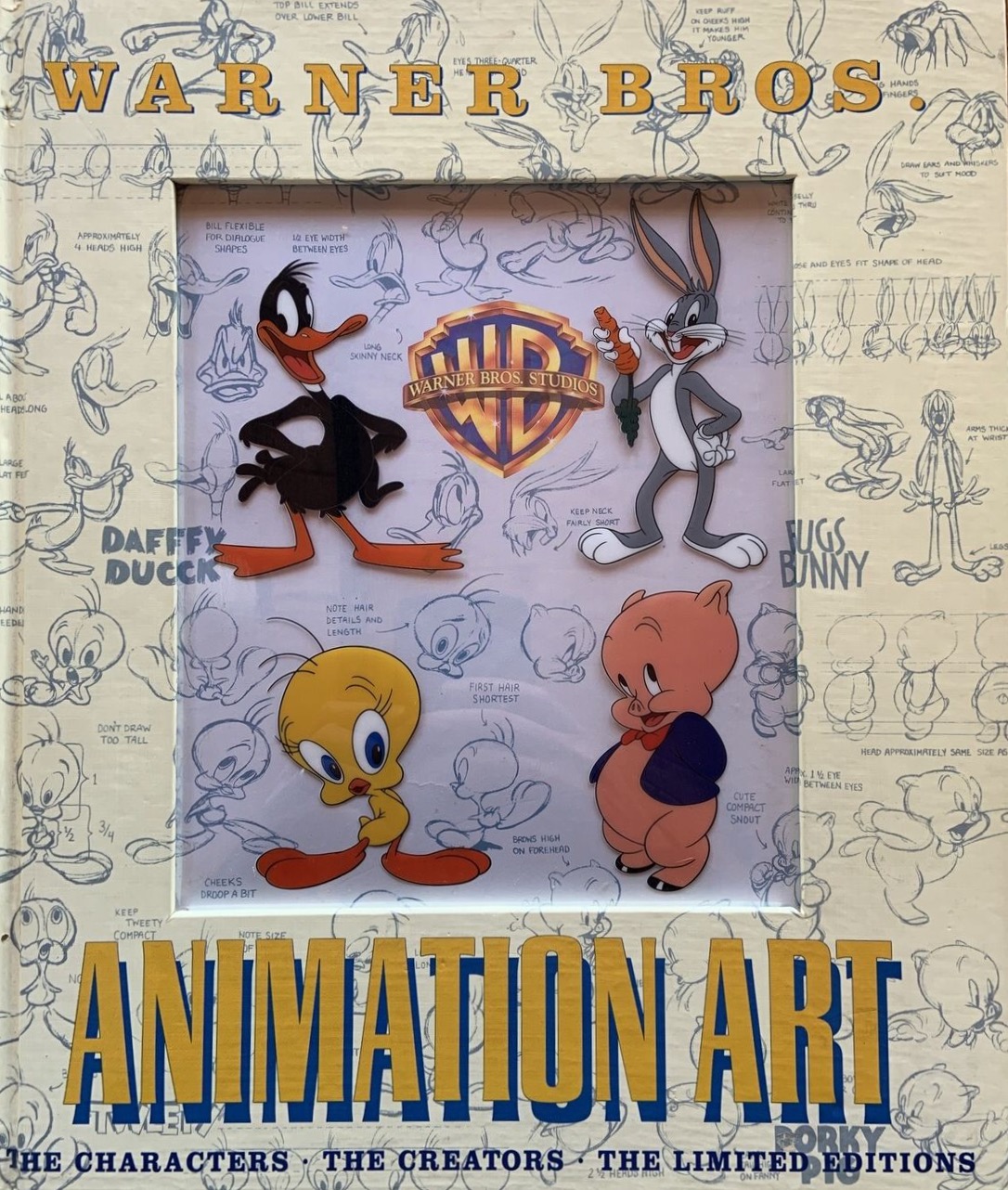 Warner Bros Animation Art Matted Sericel Cel:"Animation Art w/ Bugs Bunny"
