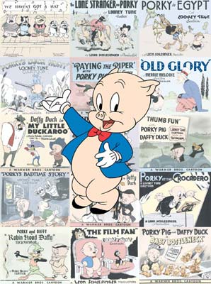 Warner Bros. Limited Edition Animation Art:"Porky Pig: Lobby Card"