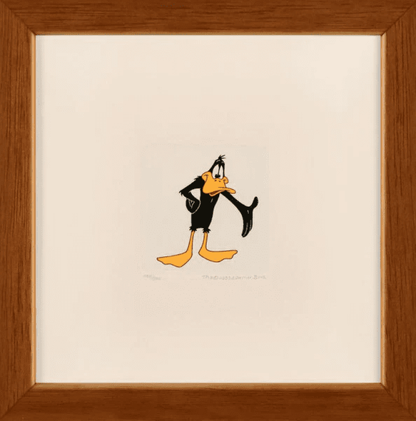 Warner Bros. Limited Edition Etching on Paper with Hand Tinted Coloring: "Daffy Duck"