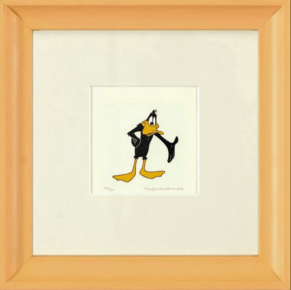Warner Bros. Limited Edition Etching on Paper with Hand Tinted Coloring: "Daffy Duck"