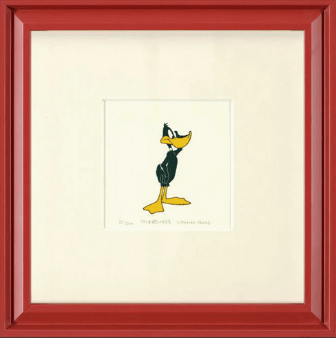 Warner Bros. Limited Edition Etching on Paper with Hand Tinted Coloring: "Daffy Duck"