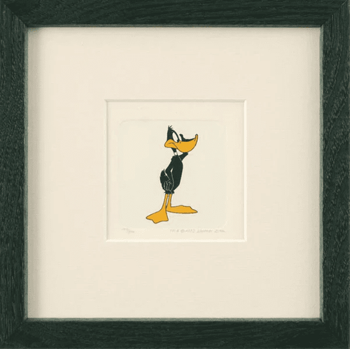 Warner Bros. Limited Edition Etching on Paper with Hand Tinted Coloring: "Daffy Duck"
