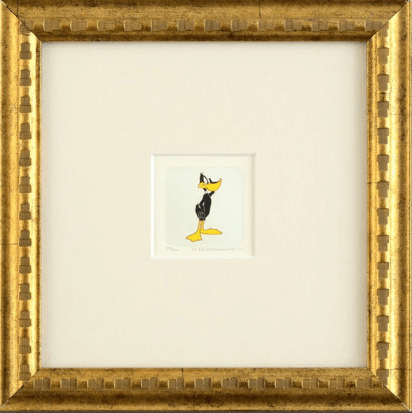 Warner Bros. Limited Edition Etching on Paper with Hand Tinted Coloring: "Daffy Duck"