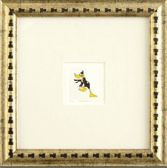 Warner Bros. Limited Edition Etching on Paper with Hand Tinted Coloring: "Daffy Duck"
