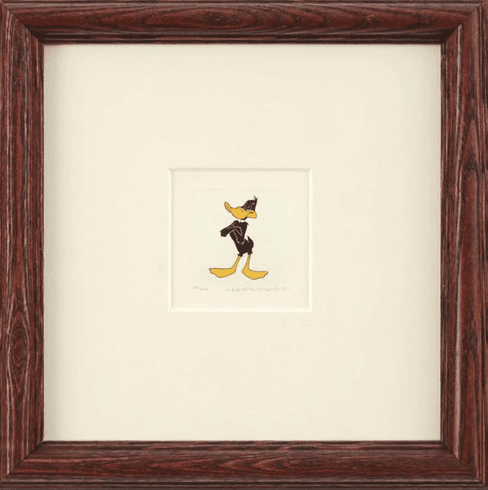 Warner Bros. Limited Edition Etching on Paper with Hand Tinted Coloring: "Daffy Duck" Warner Bros. Limited Edition Etching on Paper with Hand Tinted Coloring: "Daffy Duck"