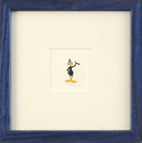 Warner Bros. Limited Edition Etching on Paper with Hand Tinted Coloring: "Daffy Duck"