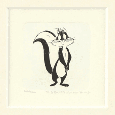 Warner Bros. Limited Edition Etching on Paper with Hand Tinted Coloring: "Penelope Pussycat"