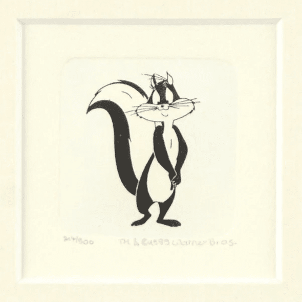 Warner Bros. Limited Edition Etching on Paper with Hand Tinted Coloring: "Penelope Pussycat"